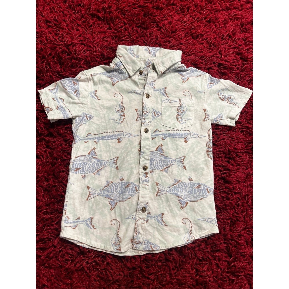 Brand new Carter's Child of Mine Fish & Seahorse Button-Up Shirt - Size 4T
